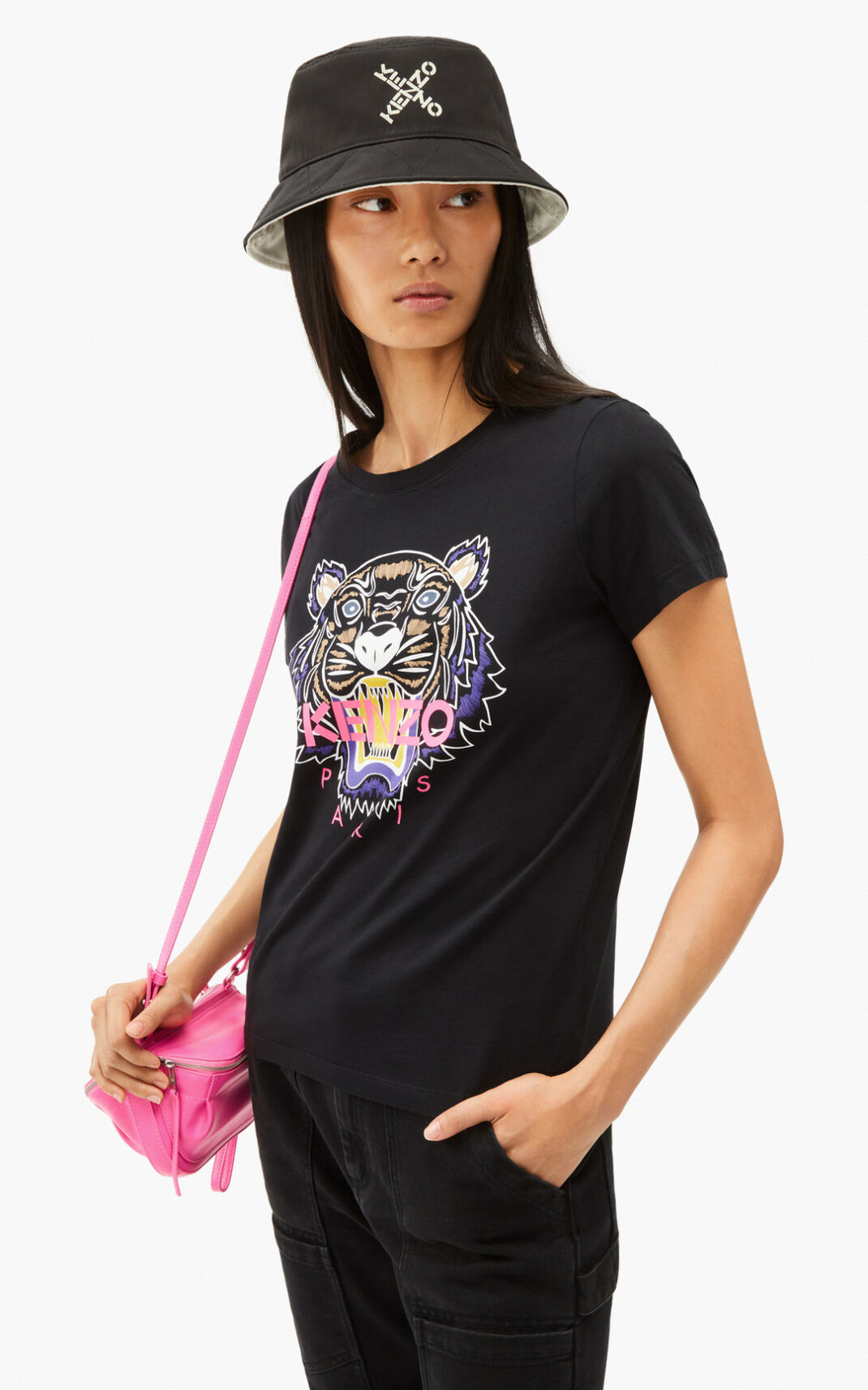 Kenzo Tiger T-shirts Dame - Sort DK-579853